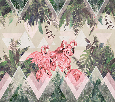 Фотообои FLAMINGO 3, FAUNA, Factura Фотообои FLAMINGO 3, FAUNA, Factura